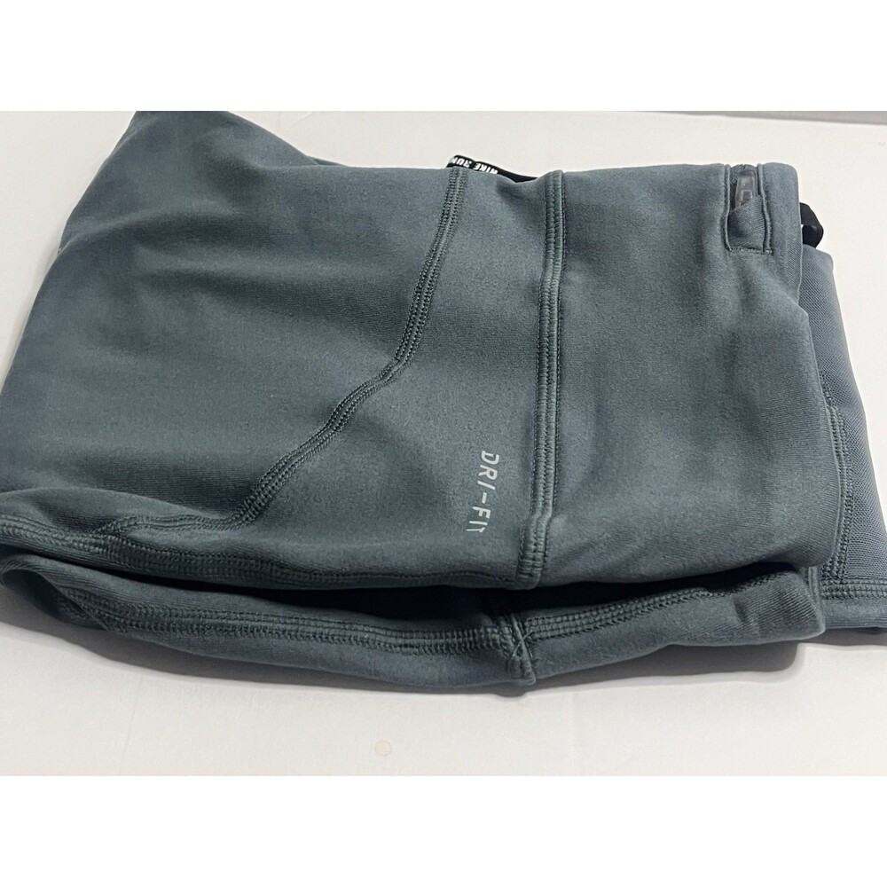 Nike Dri-FIT Running Leggings Sage Green Reflective Trim Women’s Medium
